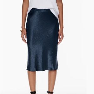 Aritzia Babaton Slip Midi Skirt Navy Size 4